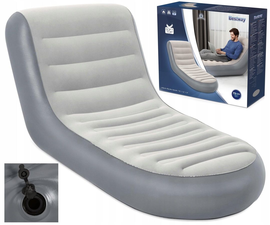 Надувное кресло bestway chaise sport lounger