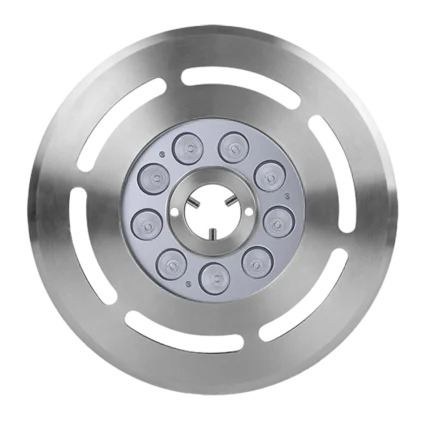 Прожектор для пешеходного фонтана круглый под форсунку (нерж.SS316)  HJ-FL220-32-2 12W/12V/IP68/RGB